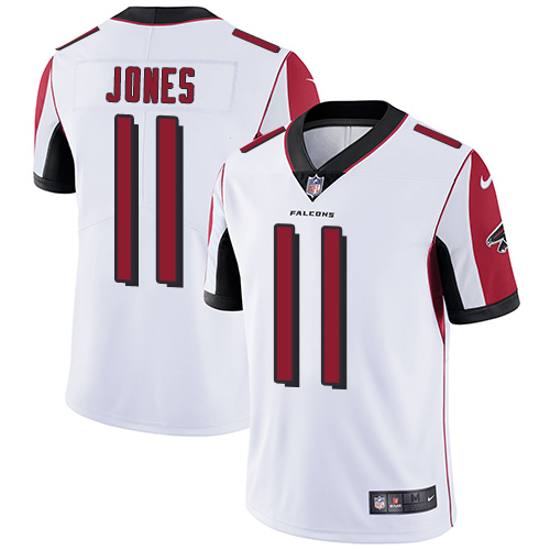 Nike Falcons #11 Julio Jones White Men's Stitched NFL Vapor Untouchable Limited Jersey - Click Image to Close